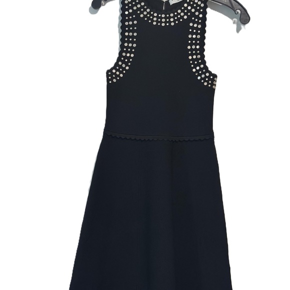 NWOT Sandro Black Short knit dress trimmed with studs - Size 4 (FR36) - Picture 7 of 8